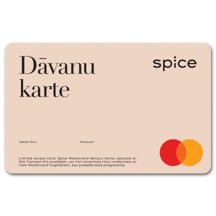 TC Spice | Dāvanu karte 20EUR un 50EUR vērtībā